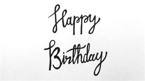 Happy Birthday In Cursive Easy | Happy Birthday