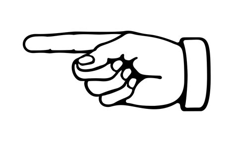 Finger Pointing Clipart Black And White - Finger Pointing At You ...