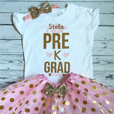 Girls Preschool Graduation Outfit Preschooler Graduate Pre Kindergarten ...