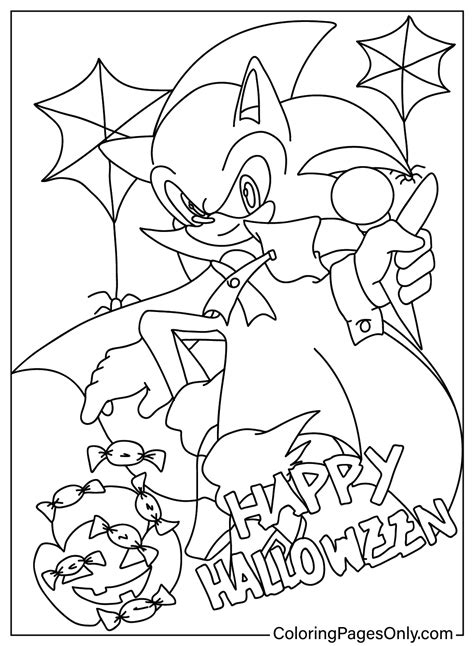 29 Sonic Halloween Coloring Pages - ColoringPagesOnly.com