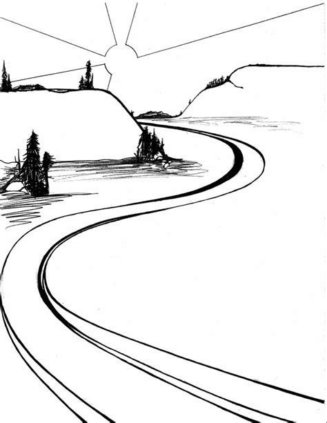 2503x3242 River Drawing Winding River For Free Download | Road drawing ...