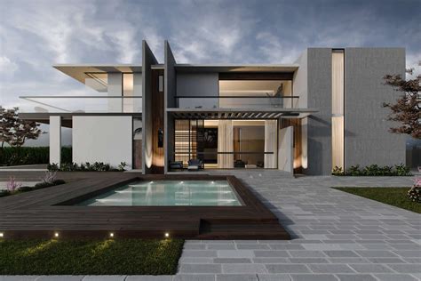 Modern Villa Exterior 3d Visualization - Ronen Bekerman - 3D ...