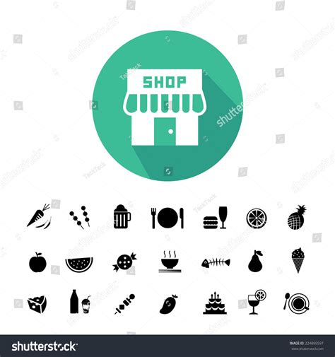 Food Drink Vector Icon Set Stock Vector (Royalty Free) 224899597 ...