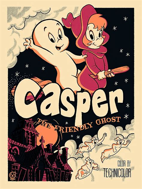 Casper the Friendly Ghost Vintage Cartoon Poster Art Print Wall Decor ...