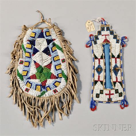 Lakota fringed bag and mirror case | Bead work, Beaded, Native beadwork