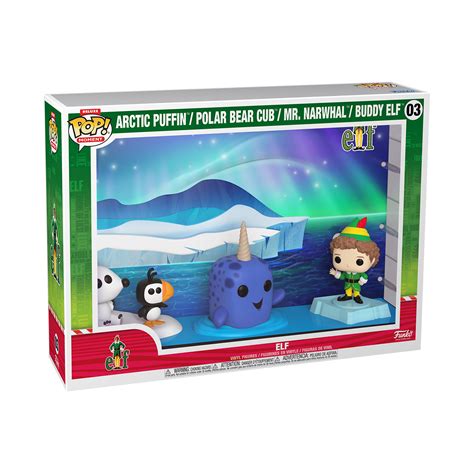 Funko Pop! Buddy Bear Moment Deluxe: Elf - Narwhal Scene Vinyl Figures ...