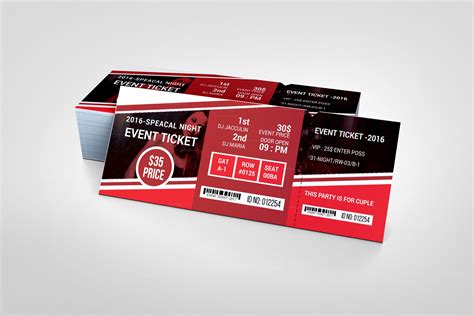 Creative Concert Event Ticket Design Template · Graphic Yard | Graphic ...