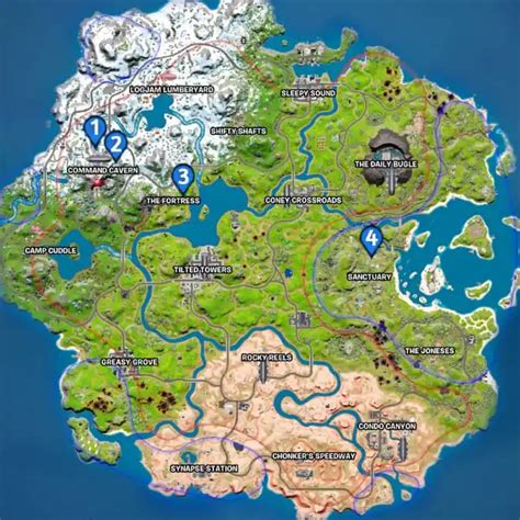 All boss locations in Fortnite Chapter 3 Season 2 - Gamepur