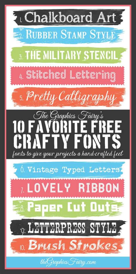 Favorite Free Crafty Fonts - The Graphics Fairy