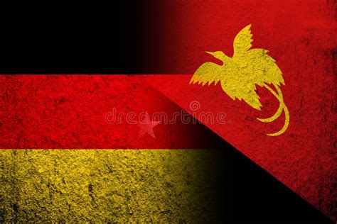 The National Flag of Germany with the Independent State of Papua New ...