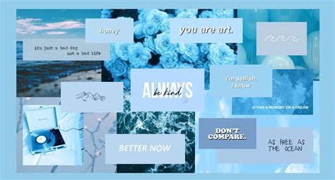 Blue Aesthetic Laptop / Escritorio Wallpaper - Etsy España