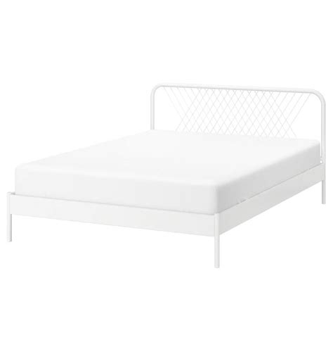 White Metal King Size Bed Frame Ikea - Hanaposy