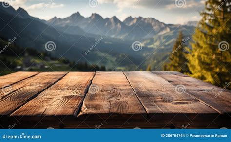 Wooden Table Top Background Stock Photo - Image of wood, space: 286704764