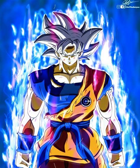 Dragon Ball Character in Front of Blue Fire