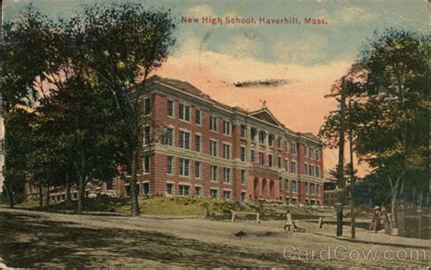 New High School Haverhill, MA Postcard