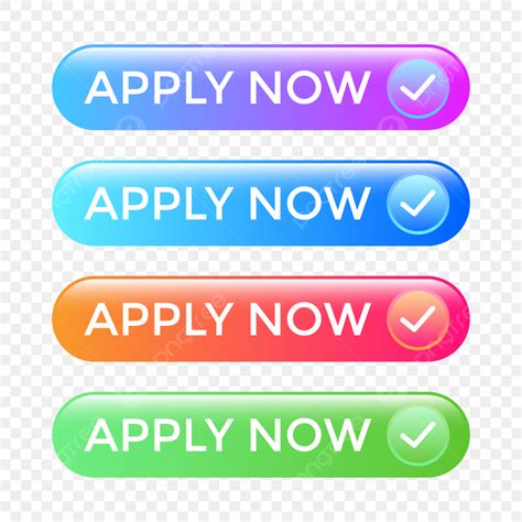 Apply Now Vector Design Images, Gradient Apply Now Button Set ...