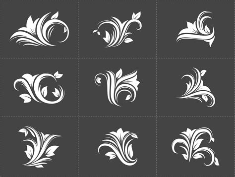 Floral Decorative Design Elements