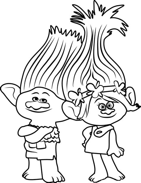 Trolls Coloring Pages - Free Printable Coloring Pages for Kids