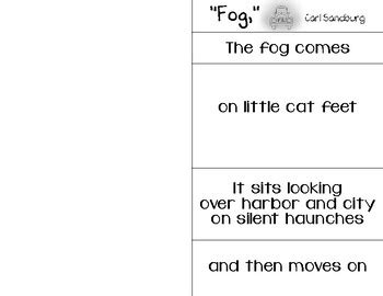 "Fog" by Carl Sandburg Poem Analysis: Line-by-line booklet by Ashley Henry