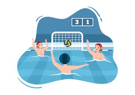 Best Water Polo players playing Illustration download in PNG & Vector ...