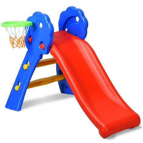 Costway Children Kids Toddlers Folding Slide W/Bask - Walmart.com ...