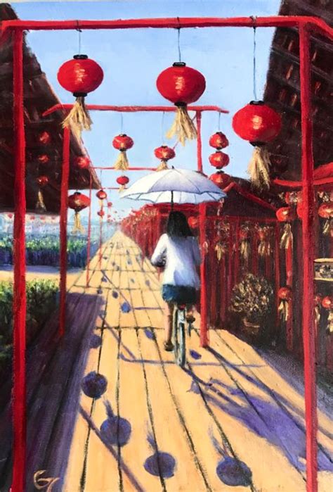 Chinese New Year - Penang - Malaysia, Painting by Laurence Blanchard ...