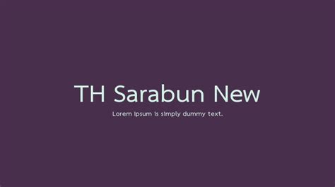 TH Sarabun New Font Family : Download Free for Desktop & Webfont