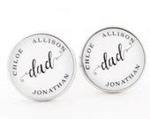 Items similar to Personalized Cufflinks, Dad Gift from Daughter, Gift ...