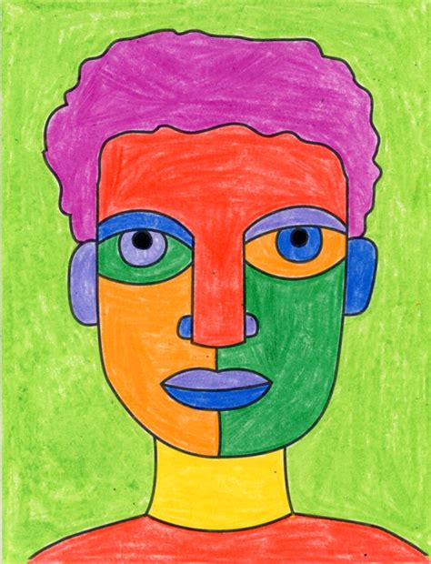 Abstract Self Portrait Drawing for Kids