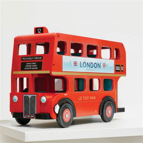 Painted Wooden London Bus Toy By Posh Totty Designs Interiors ...