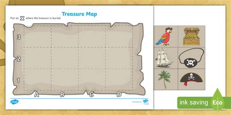 Blank Treasure Map For Kids