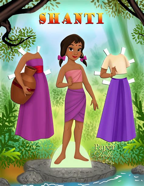 Shanti (Jungle Book) paper doll | Disney paper dolls, Paper dolls ...