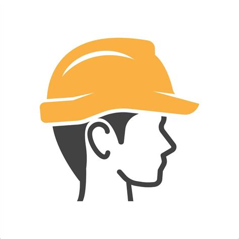 Construction worker icon. Safety man icon. Safety helmet icon. Vector ...