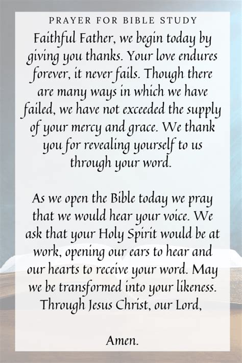 9 Opening Prayers for Bible Study - Prayrs