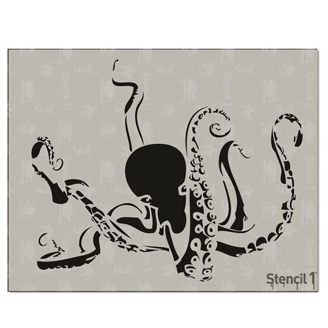 Octopus Stencil (8.5"x11") | Stencil 1