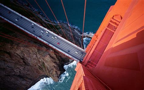 HD wallpaper: Golden Gate Bridge aerial view water photography bridge ...