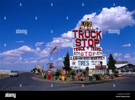 Truck Stop, Van Horn, Texas USA Stock Photo - Alamy