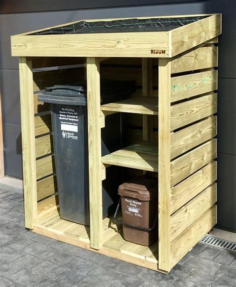 Wheelie Bin & Recycling Store With Green Roof Planter | Etsy UK in 2022 ...