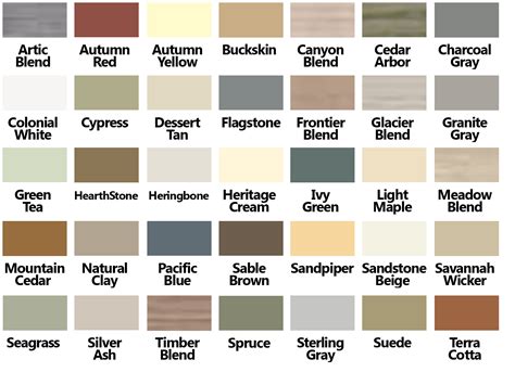 CertainTeed Vinyl Siding Color Chart | Vinyl siding colors, Certainteed ...