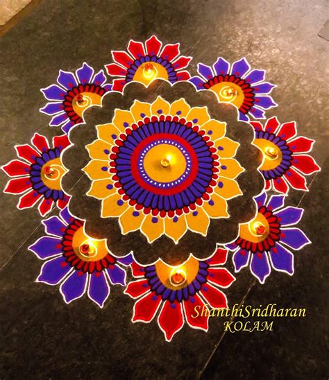 30 Beautiful Diwali Rangoli and Kolam Designs By Shanthi Sridharan