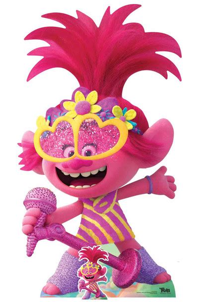 Princess Poppy Singing Official Trolls World Tour Lifesize Cardboard Cutout