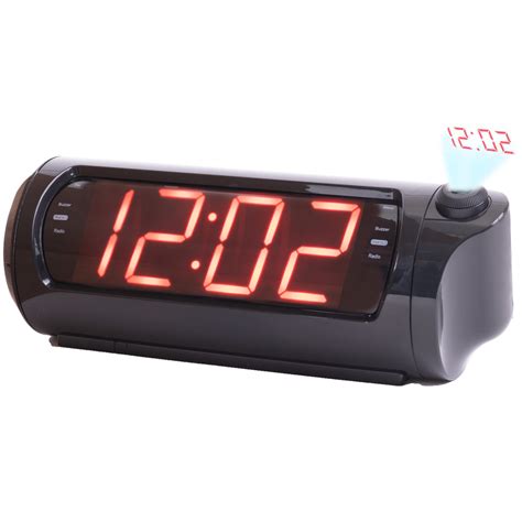 Proscan - Time projection dual alarm clock radio with USB charging ...