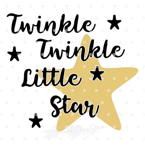 Twinkle Twinkle Little Star SVG Cut File Vinyl Decal Iron on | Etsy Canada