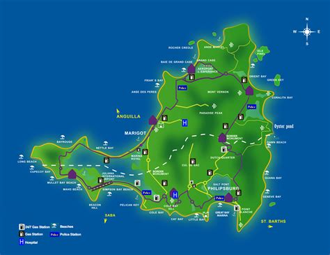 Map Of St Maarten Beaches - Maps For You