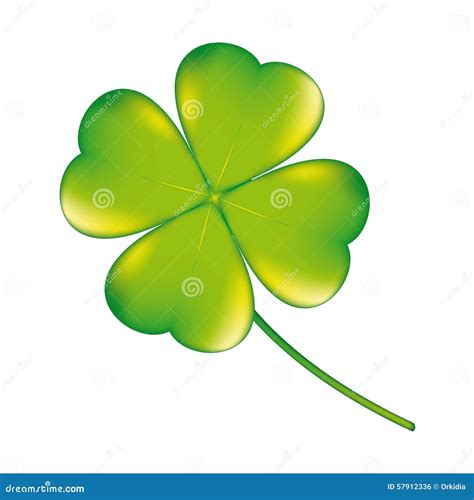 Four leaf clover symbol stock vector. Illustration of superstition ...