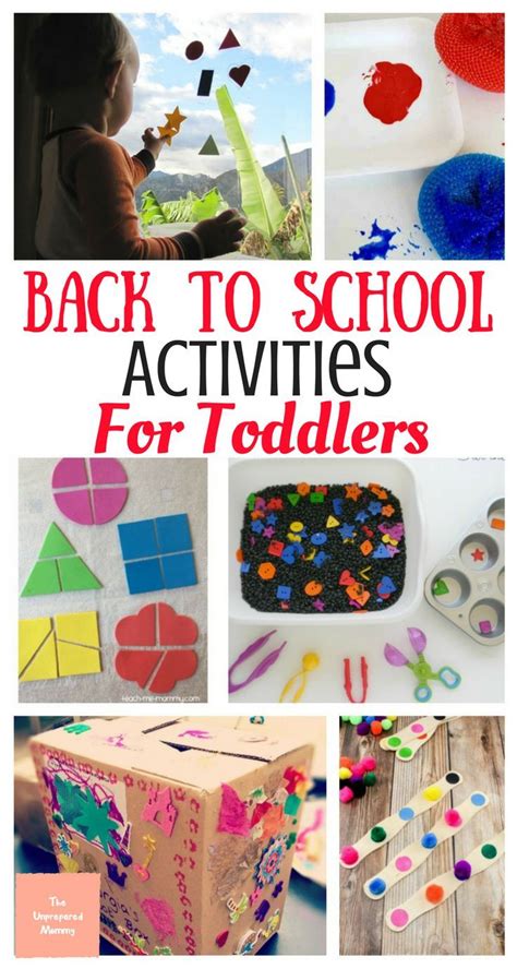 Back to School Activities for Toddlers - The Unprepared Mommy | Toddler ...