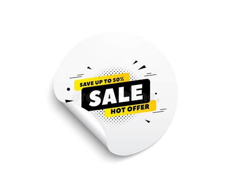 Sale 50 Percent Off Banner. Discount Sticker Shape. Vector Stock Vector ...