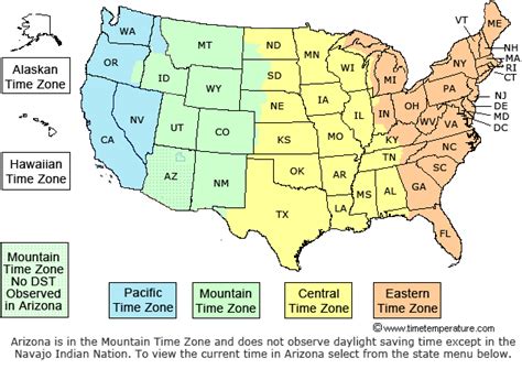 American Time Zone Map | Color 2018