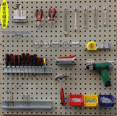 Workshop maintenance tool rack Tool wall hanging board Wall shelf hook ...