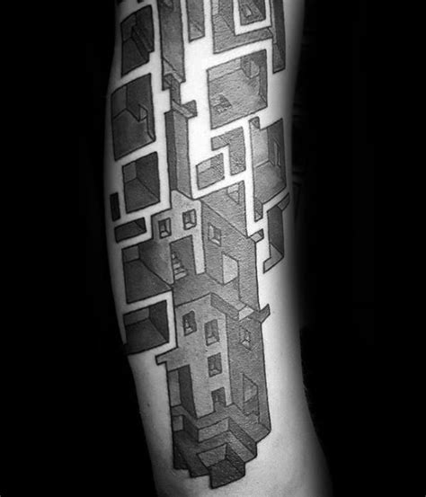 70 Maze Tattoo Designs For Men - Geometric Puzzle Ink Ideas